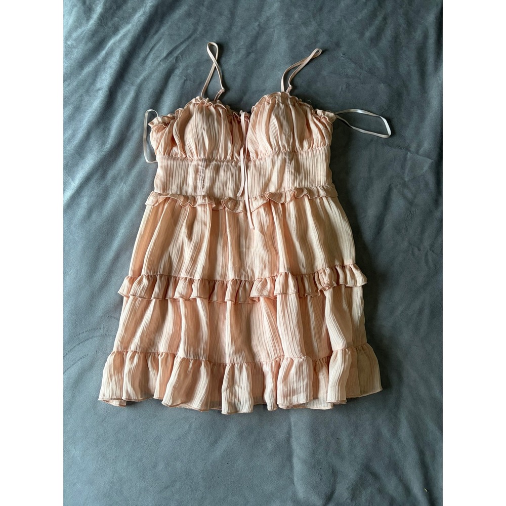 wild fable Blush Pink Ruffled Mini Dress